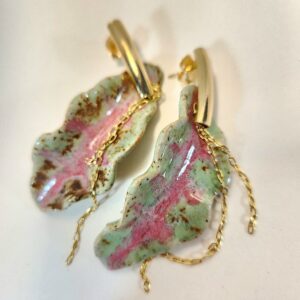 Brincos folhas do vento