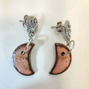 Brincos dos lunitas coral.